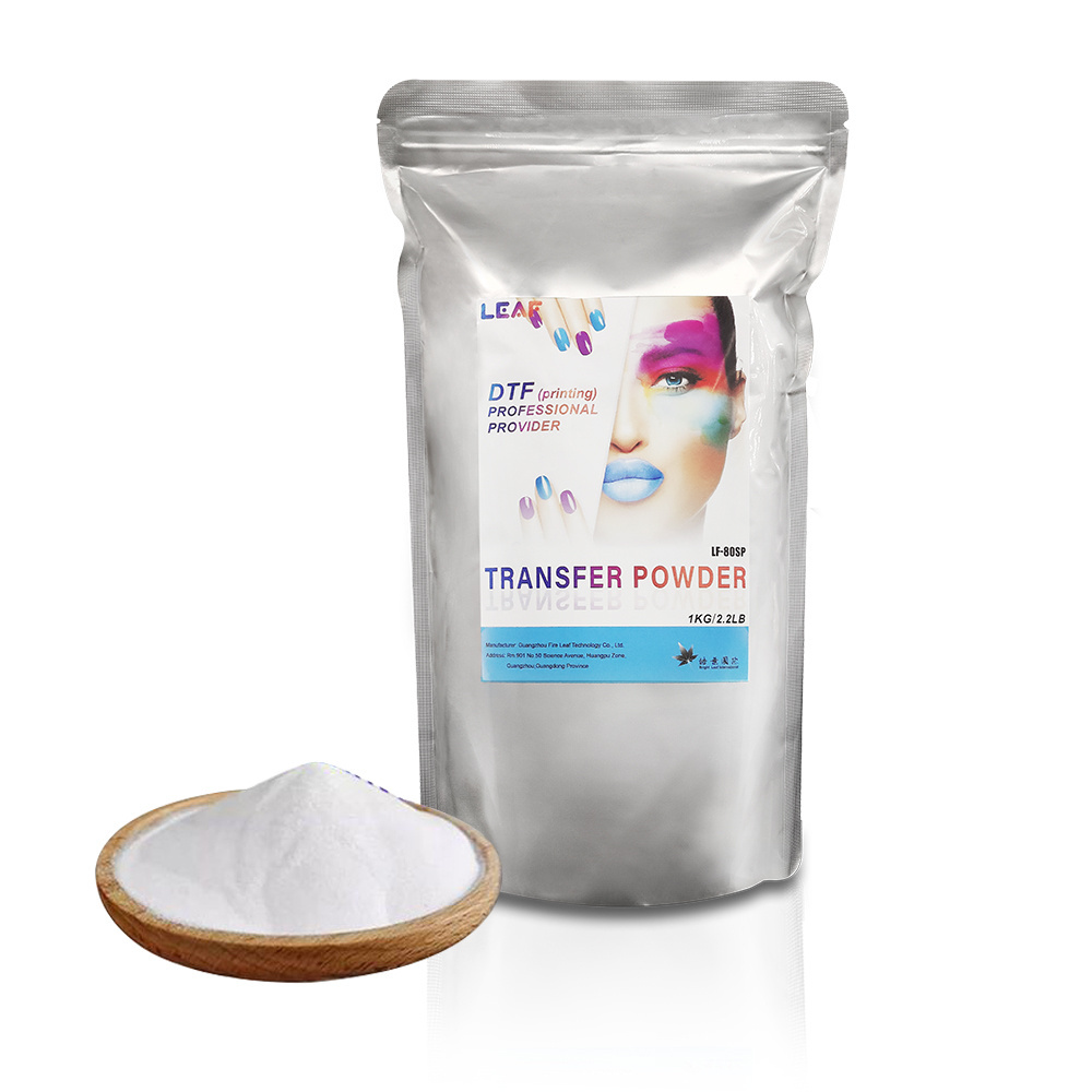 LEAF Wholesale 1kg 2kg 5kg TPU DTF Powder Hot Melt Adhesive Glue Powder For DTF Heat Transfer Printing