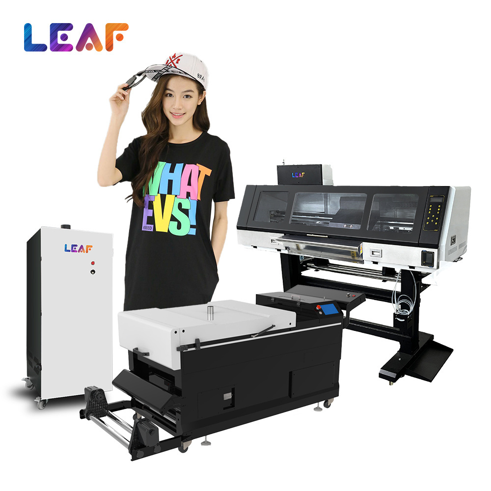 LEAF 4 Printhead I3200 A1 60CM /24 Inch New Update DTF Printer With Powder Shaker and Dryer Machine