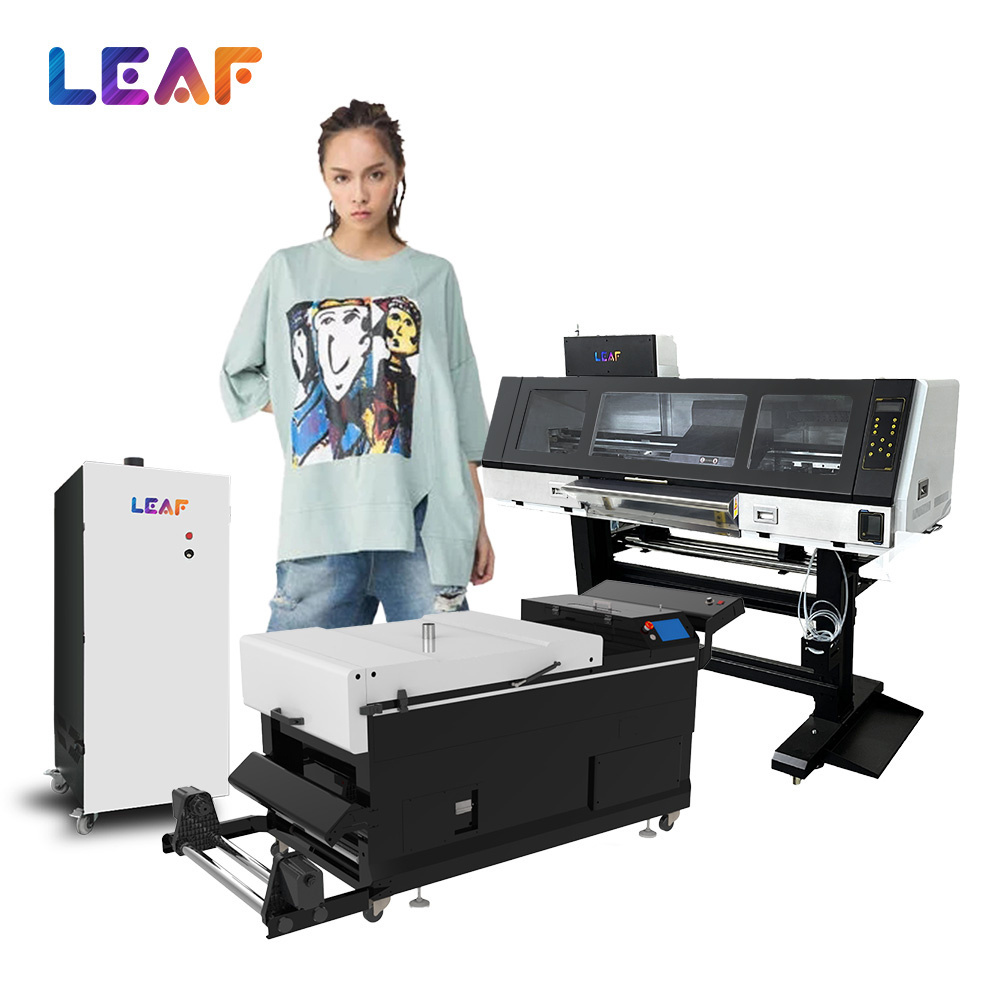 LEAF 4 Printhead I3200 A1 60CM /24 Inch New Update DTF Printer With Powder Shaker and Dryer Machine