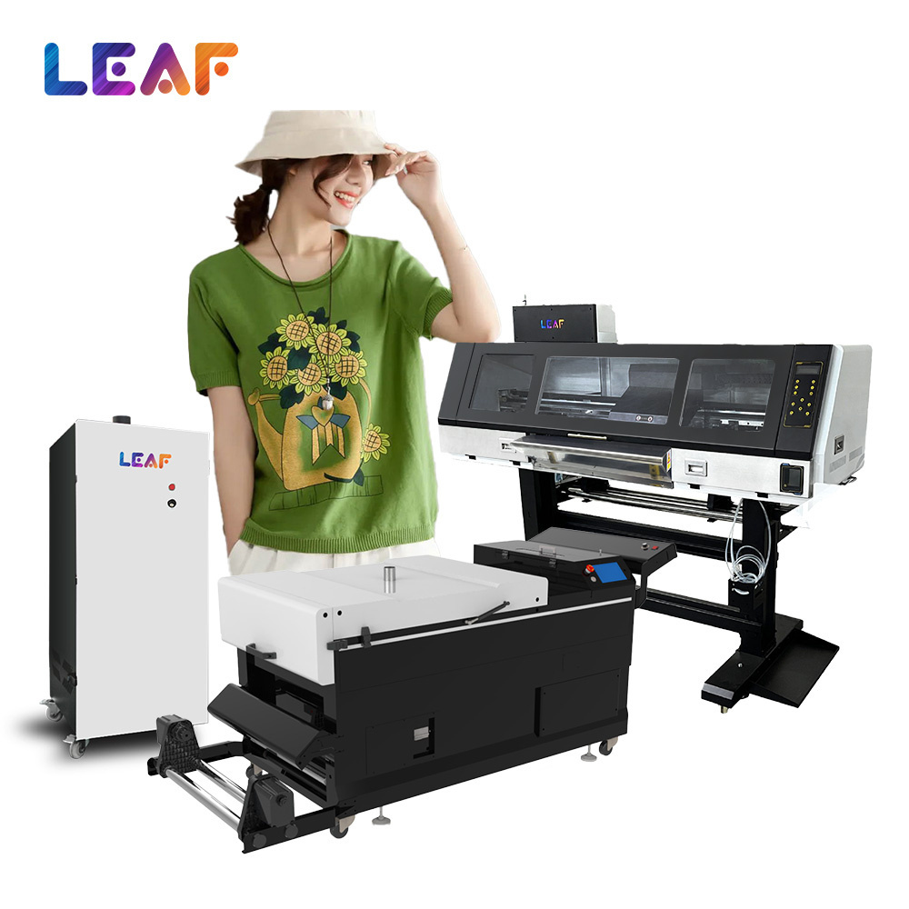 LEAF 4 Printhead I3200 A1 60CM /24 Inch New Update DTF Printer With Powder Shaker and Dryer Machine