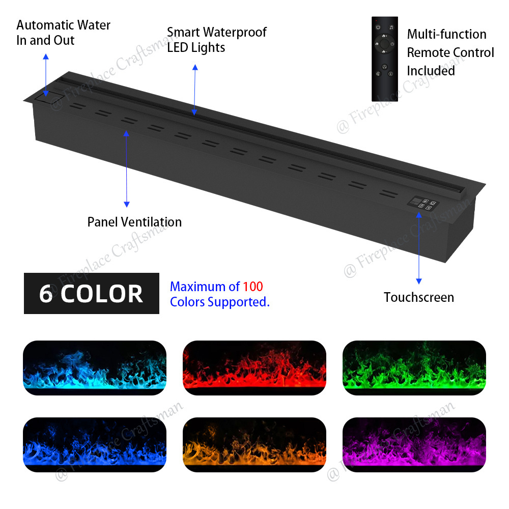 Water vapor fireplace american style electric fireplace led electric fireplace with remote control