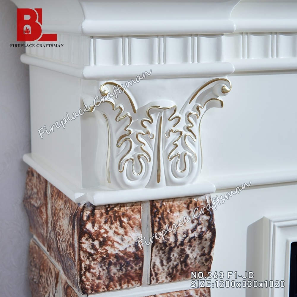 363 Decoration Cheap Fire Place Wood Mantle Electric Gas Steam Fireplace Heater Console TV Space Saving  Decoration