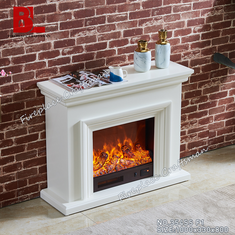 Comfortable new design best selling fireplace built in cantera stone carved marble smart electric fireplace