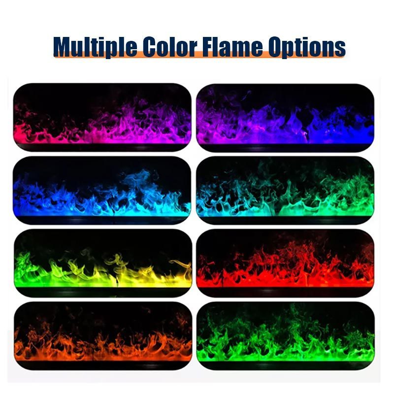 High quality multi color water vapor 3D steam indoor humidifier electric fireplace insert with led light