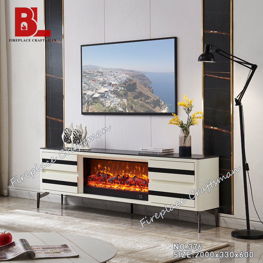 Modern 78 inches decor led light artificial fireplace tv stand remote controlled electric fireplace