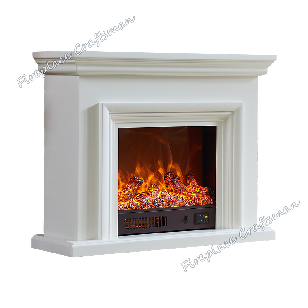 Comfortable new design best selling fireplace built in cantera stone carved marble smart electric fireplace