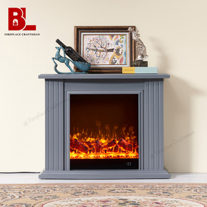 Alpine Gray Hot Sale Living Room Furniture Fireplace TV Unit Modern Electric Fireplace Mantel