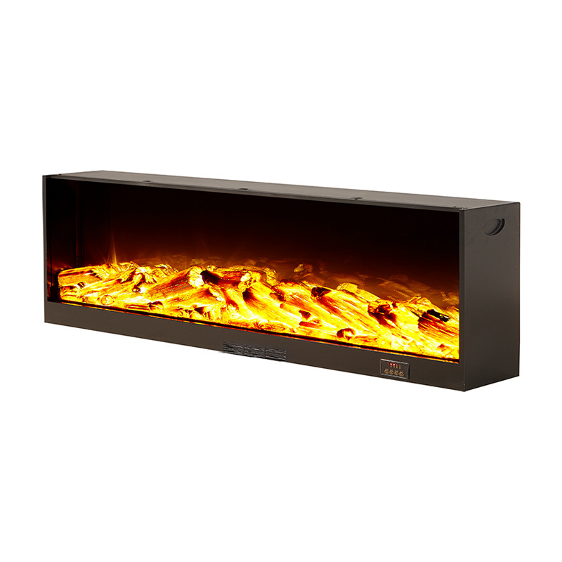 LED Analog Flame Electric Fireplace Adjustable Flame Electric Fireplace Heater Recessed Wall Mount Electric Fireplace