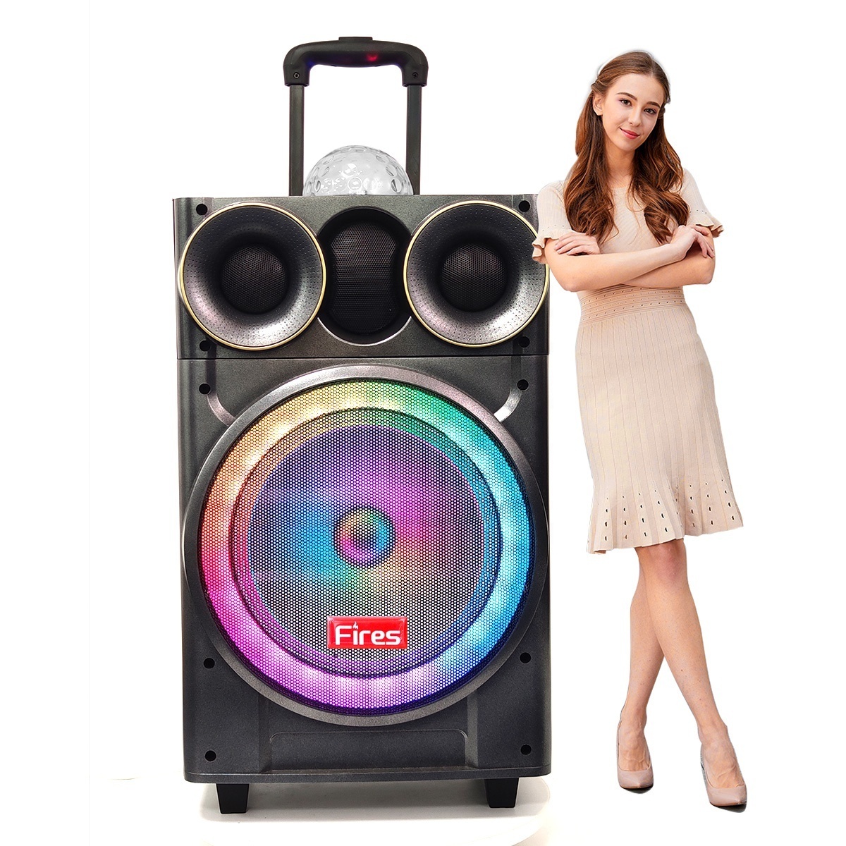 wireless speaker subwoofer karaoke party trolley consumer electronics > speakers bt horn music blue audio loud loa electronicgad