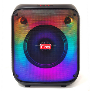 Parlante 8" woofer colorful flame dynamic lighting cute pig portable partybox speaker with rechargeable lithium battery