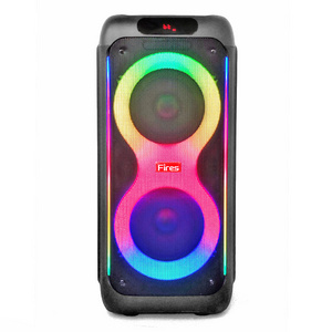 cool gadgets 2022 8"x2 partybox speaker 1000 j-b-l blue-tooth karaoke with colorful flame dynamic flame lighting wireless mic