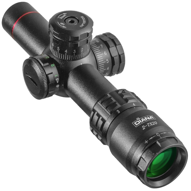 DIANA 2-7X20 Tactics Hunting Optical sight Scope Green red dot light  Spotting scope for Hunting