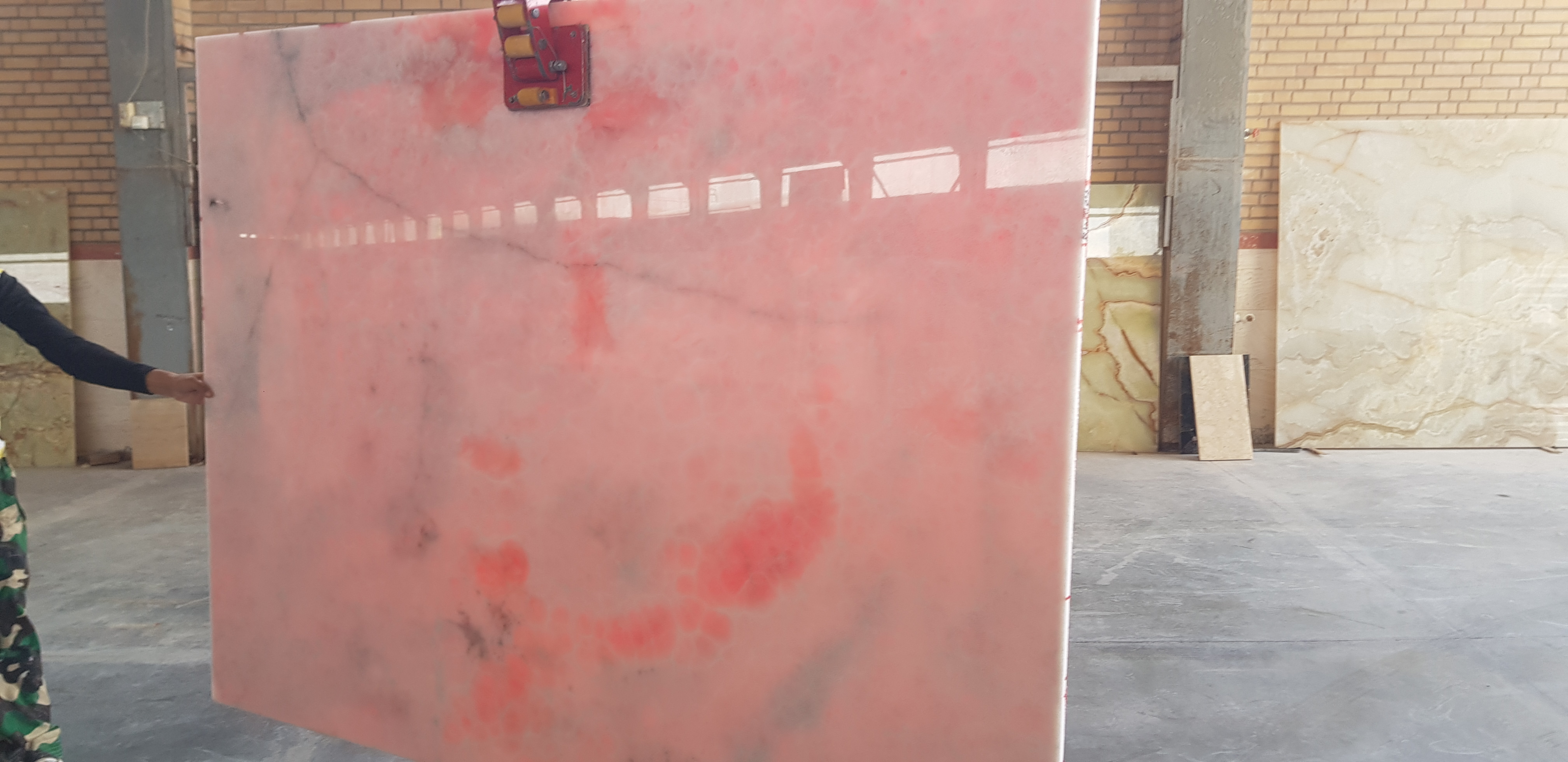 Best Price Pink Onyx Stones Natural Transparent Marble for Villa and Hotel Floor and Wall Decoration Slabs Tiles- Cheap Polished