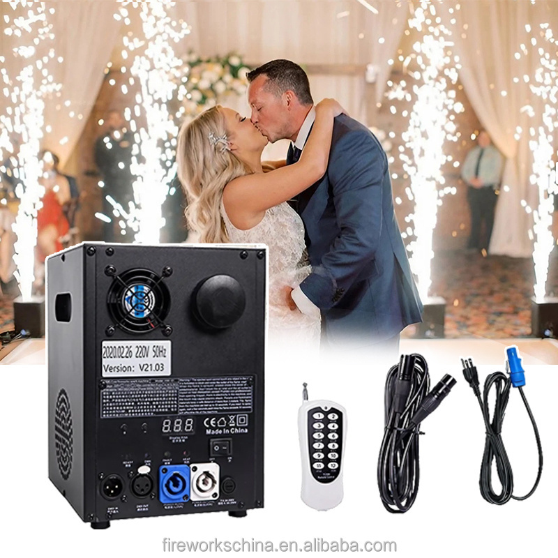 Events Wedding Stage Effect Remote Control Sparklers Wireless DMX 512 750W Fountain Cold Spark Machine