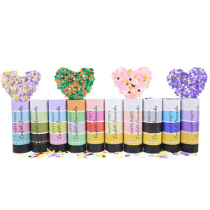 Wedding fireworks small Gender Reveal Confetti Powder Fireworks Paper Tube colorful confetti birthday party wedding supplies