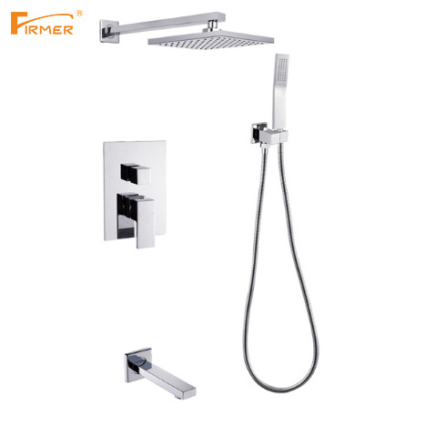 FIRMER Sanitary Ware high quality bathroom hidden rain wall mounted brass concealed shower faucet