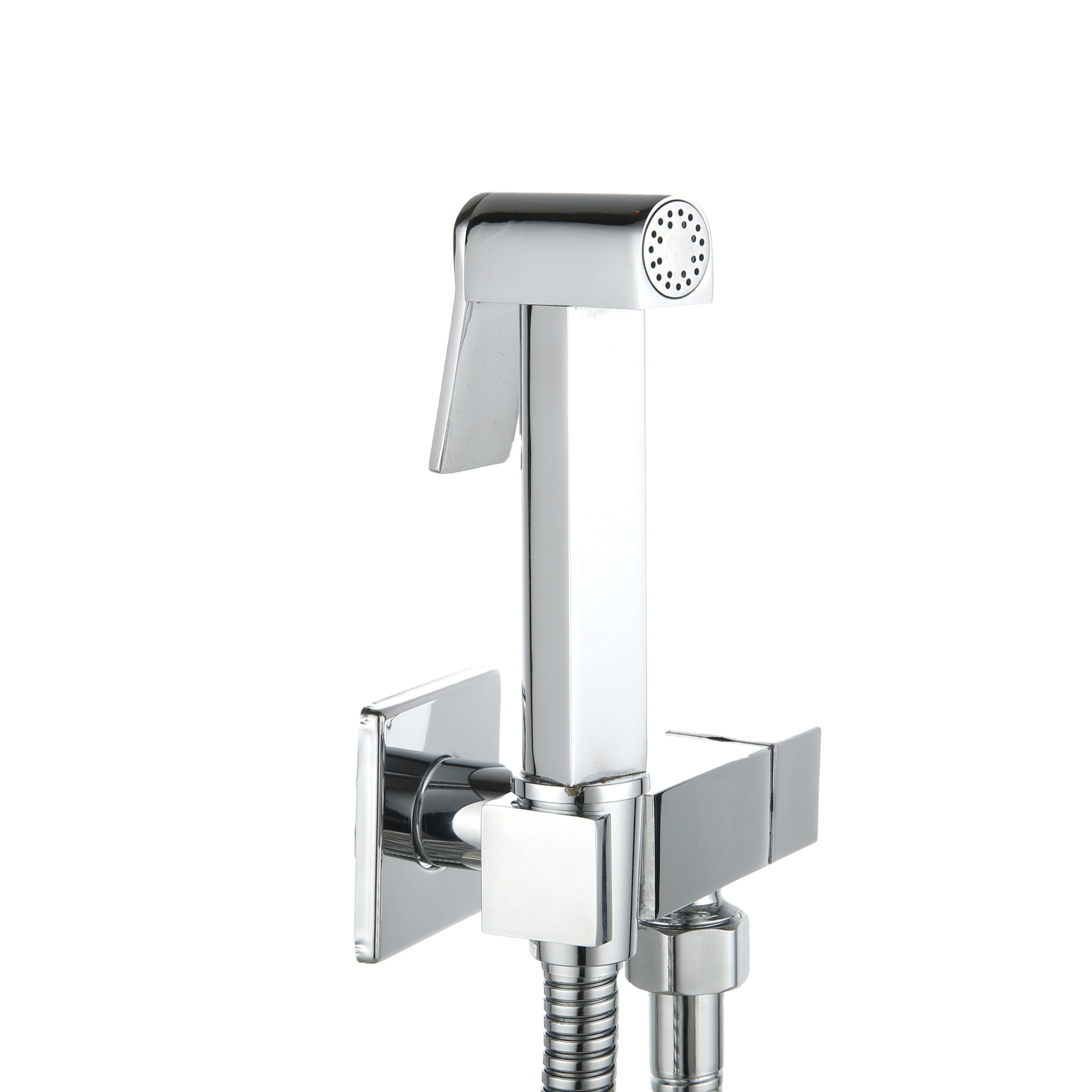 FIRMER copper square  triangle valve bracket into the wall chrome shattaf spray  holder Angle valve shower head bracket