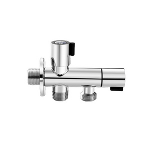 FIRMER Bathroom Faucet Fittings Multi functional Double Handle Brass Angle Valve  Toilet Angle Valve Intelligent Angle Va