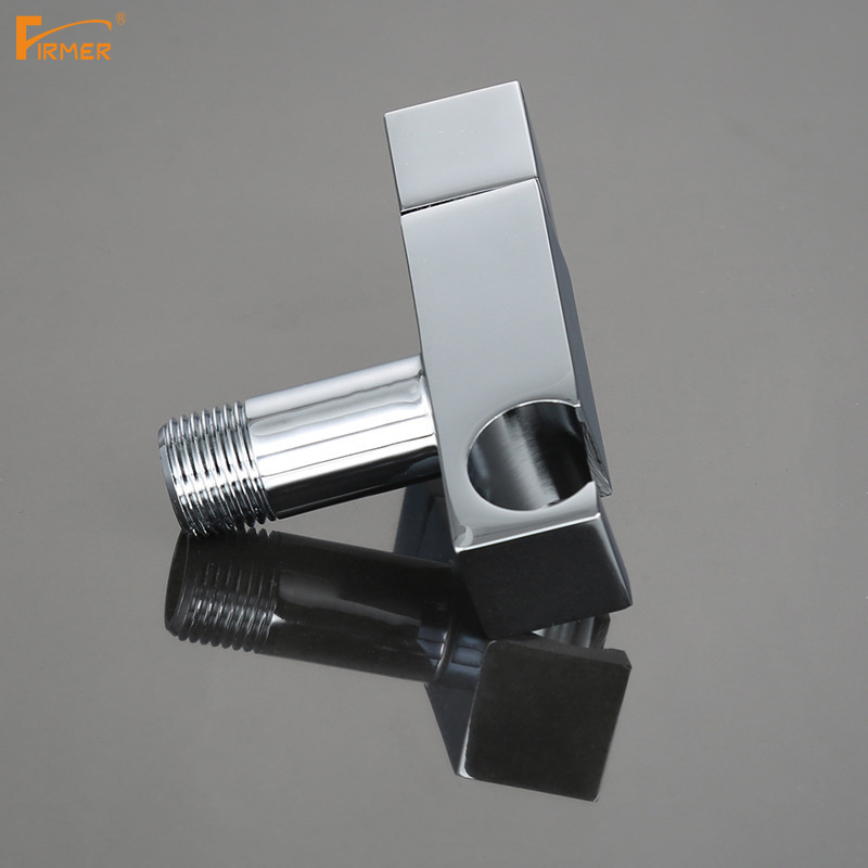 FIRMER copper square  triangle valve bracket into the wall chrome shattaf spray  holder Angle valve shower head bracket