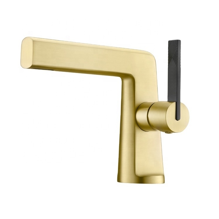 FIRMER 2020 new design brass single lever  basin faucet brushed black gold chrome wash face basin faucet