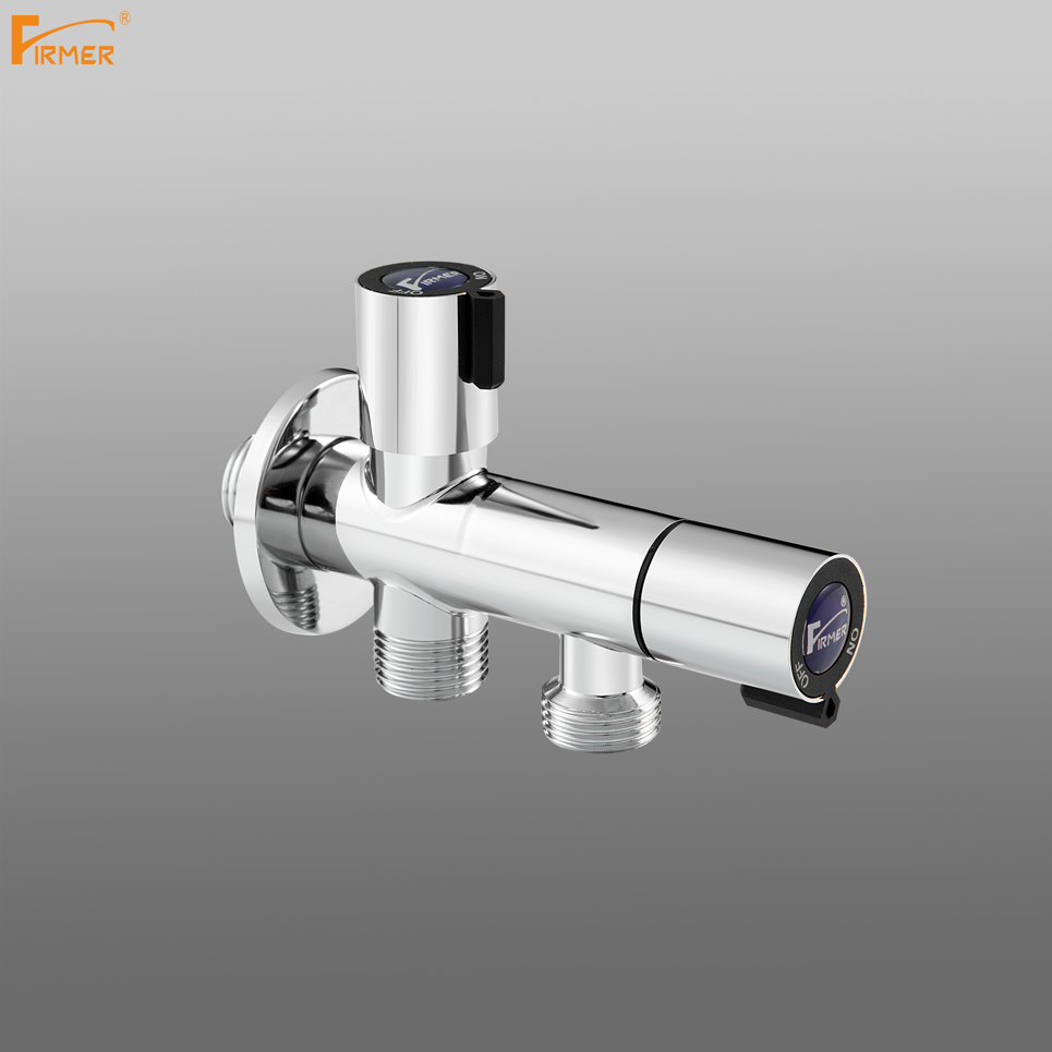 FIRMER Bathroom Faucet Fittings Multi functional Double Handle Brass Angle Valve  Toilet Angle Valve Intelligent Angle Va