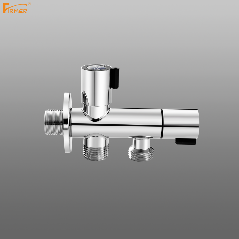 FIRMER Bathroom Faucet Fittings Multi functional Double Handle Brass Angle Valve  Toilet Angle Valve Intelligent Angle Va