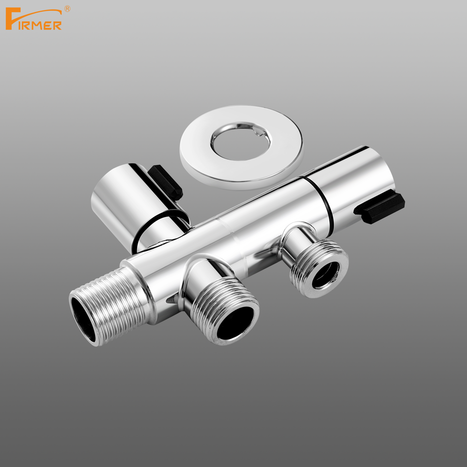 FIRMER Bathroom Faucet Fittings Multi functional Double Handle Brass Angle Valve  Toilet Angle Valve Intelligent Angle Va