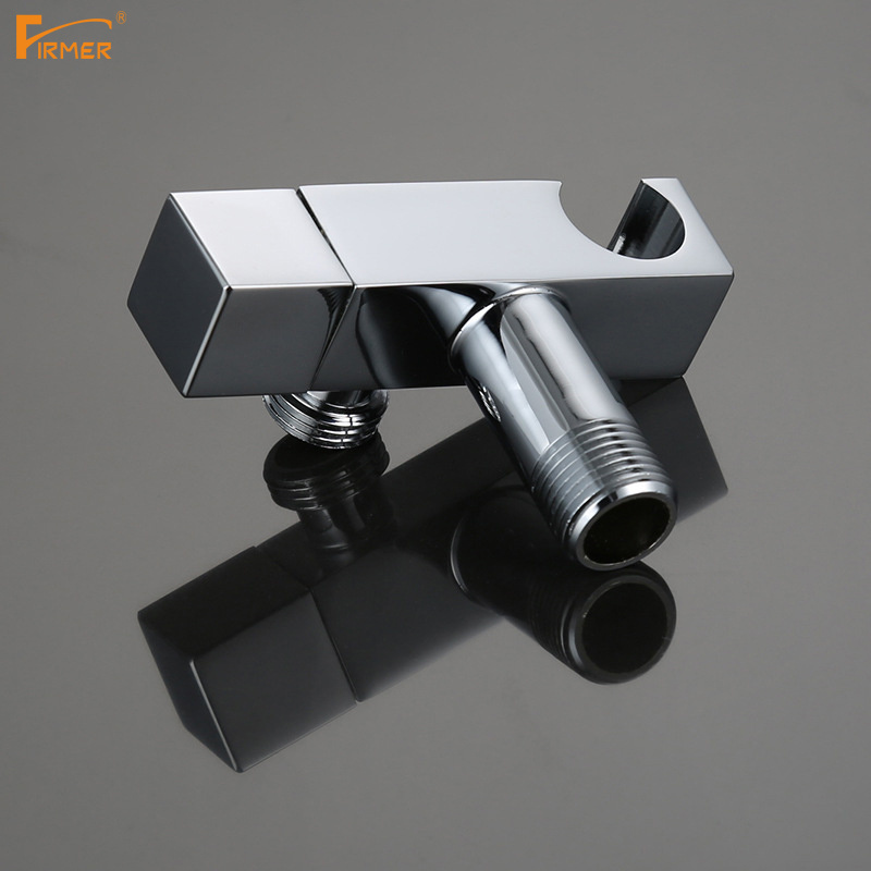 FIRMER copper square  triangle valve bracket into the wall chrome shattaf spray  holder Angle valve shower head bracket