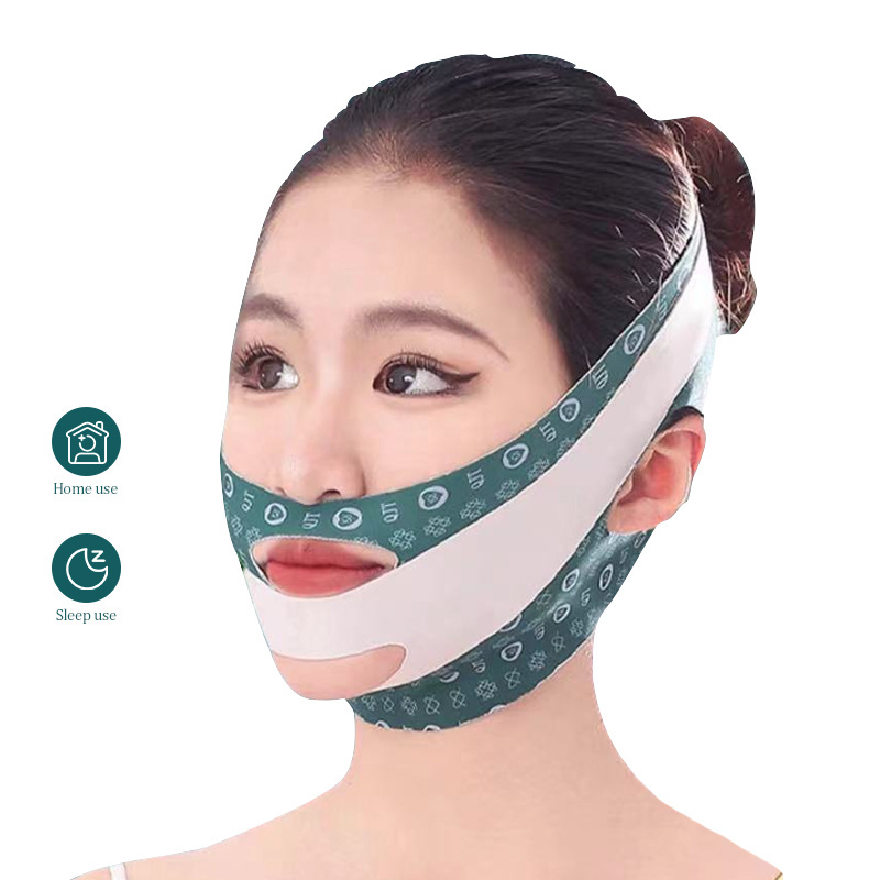 high quality green v face Mask cheek shaper facial slimming strap belt bandage relaxation l for lifting