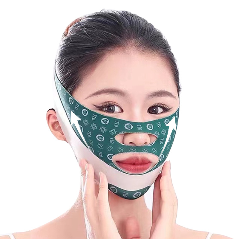 high quality green v face Mask cheek shaper facial slimming strap belt bandage relaxation l for lifting