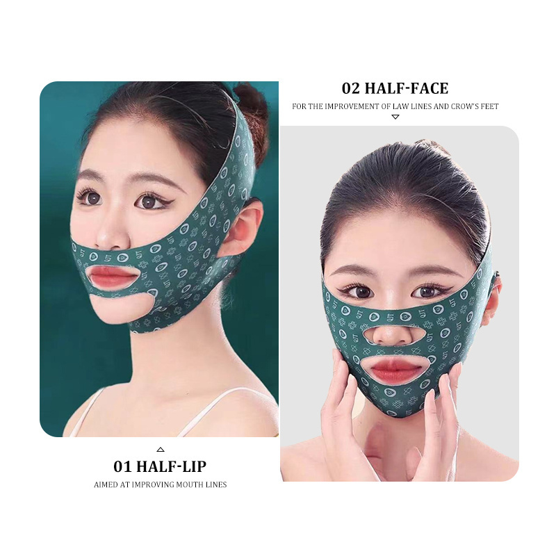 high quality green v face Mask cheek shaper facial slimming strap belt bandage relaxation l for lifting