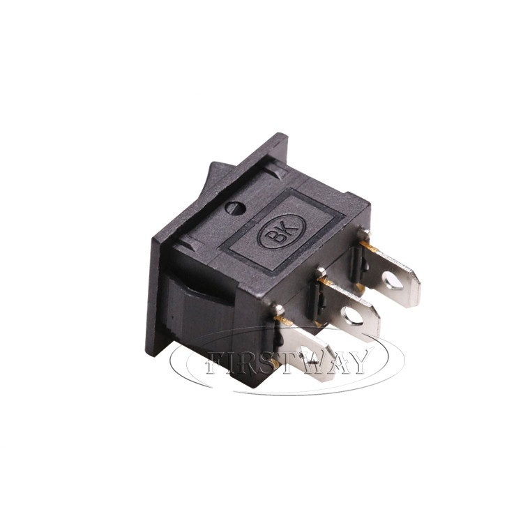 On-off-on Rocker Switch Position Boat Switch KCD1-101-3P with Black or Red 2 21*15mm 3 Pin 6A250VAC