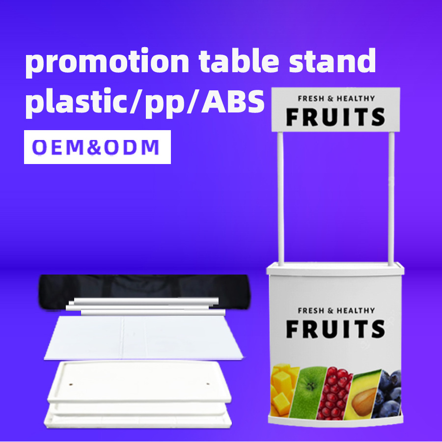 PVC promotional counter table Advertising Foldable booth small reception desk exhibition standard exhibition trade show booth