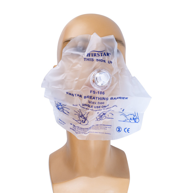 Emergency First Aid CPR Breathing Barrier Face Shield With Barriers One-way Valves