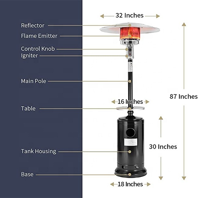 China Factory Outdoor Gas Heater With Table