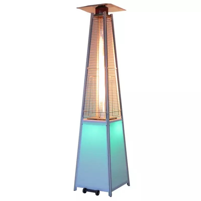 Colorful lights led neon lamp pyramid gas patio heater outdoor