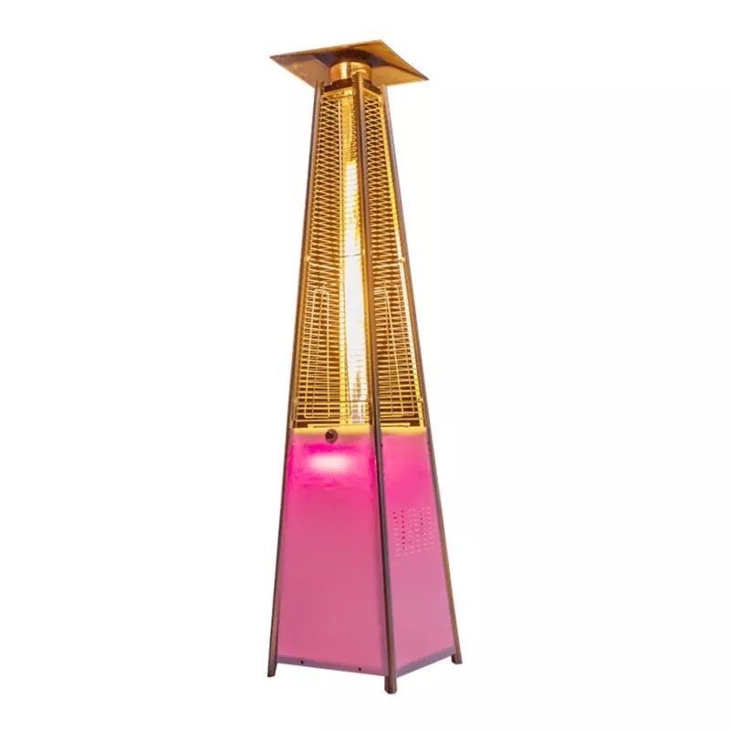 Colorful lights led neon lamp pyramid gas patio heater outdoor