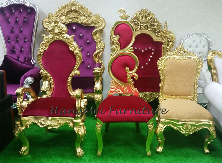 Hot Sale foshan king and bride wedding throne chairs