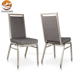 Wholesale Stacking Hotel Furniture Metal Hotel Restaurant chair  Dining Wedding Wave back chair 5-year warranty