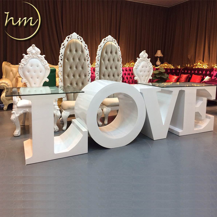 Hot sale Hotel Furniture Wooden LOVE Letter Wedding Table For Wedding (HM-K5)