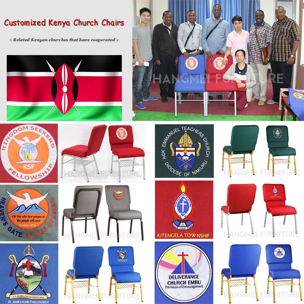 Hotel Furniture Africa Kenya Congress Prayer Dining Interlock Stacking chair for church