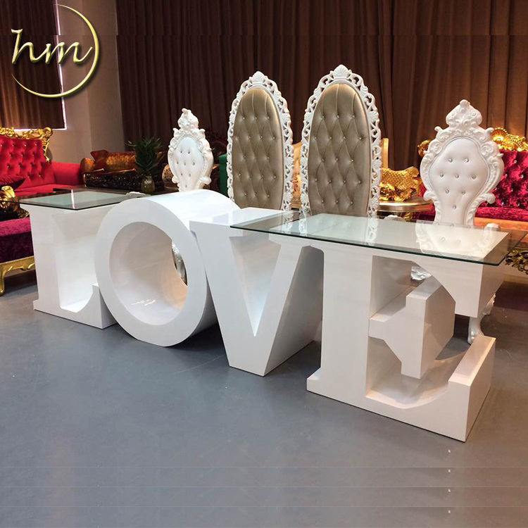 Hot sale Hotel Furniture Wooden LOVE Letter Wedding Table For Wedding (HM-K5)