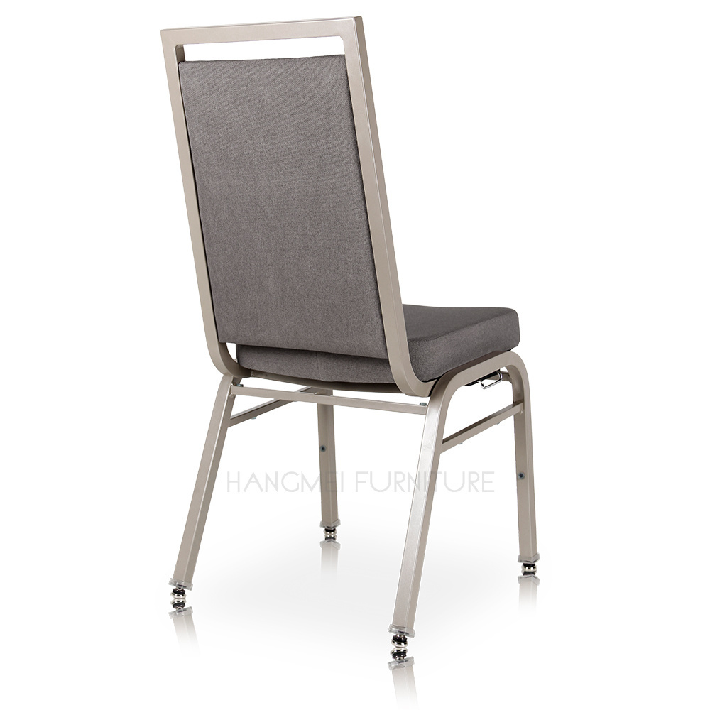 Wholesale Stacking Hotel Furniture Metal Hotel Restaurant chair  Dining Wedding Wave back chair 5-year warranty