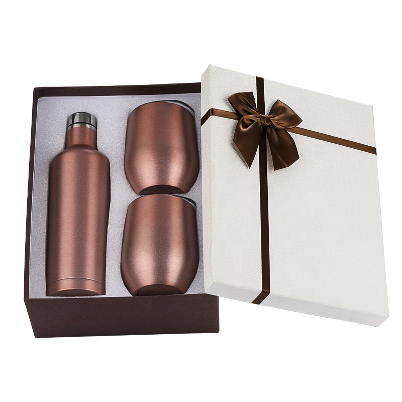 Top Selling 500ml Double Wall Vacuum Stainless Steel Thermos Flask Gift Set Portable Ceramic Wine Tumbler Bottle Water Flask