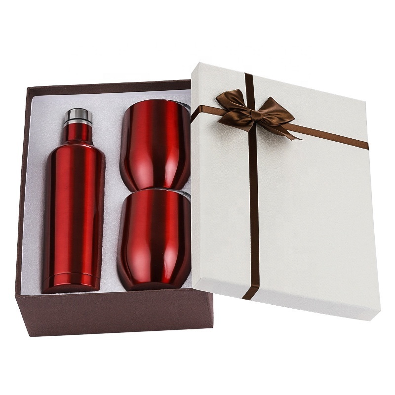 Top Selling 500ml Double Wall Vacuum Stainless Steel Thermos Flask Gift Set Portable Ceramic Wine Tumbler Bottle Water Flask