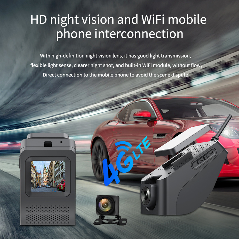 4g android 8.1 IR night vision HD1080P mini dash cam with remote monitor WIFI gps tracking on phone and parking monitor