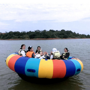 Inflatable Disco Fly Boat Water Toys Inflatable Flying Boat Crazy UFO Towable Water Tube Sports Game