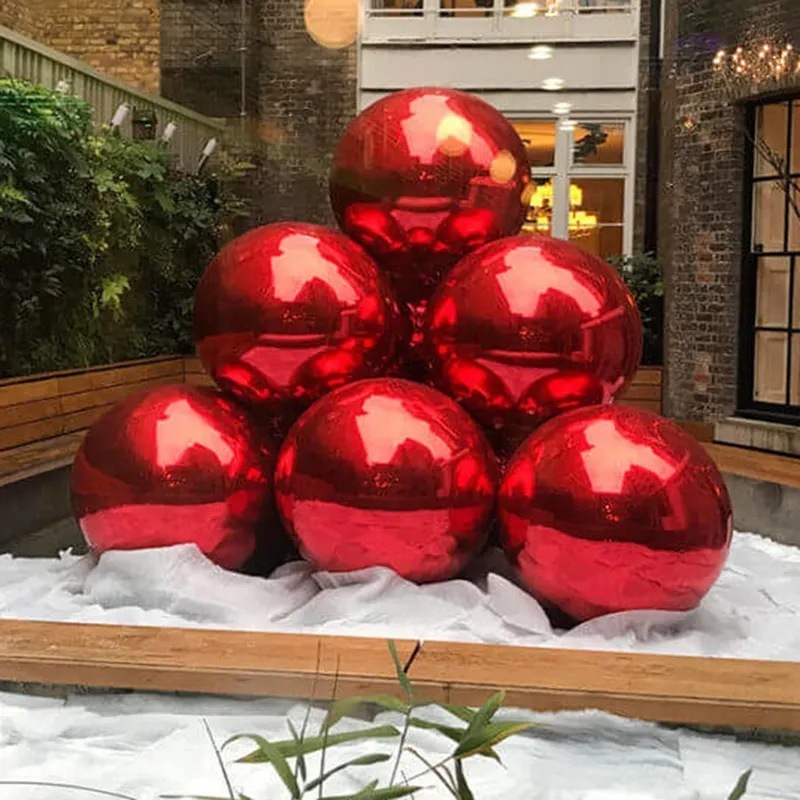 PVC Inflatable Christmas Ball Chameleon Disco Ball Mirror Balloon Big Shiny Inflatable Mirror Spheres Silver Inflat Mirror Ball