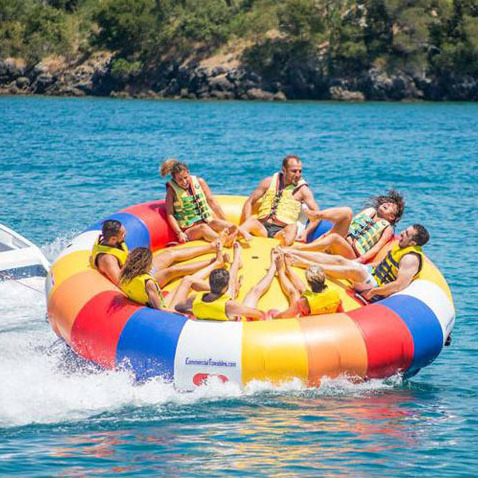 Inflatable Disco Fly Boat Water Toys Inflatable Flying Boat Crazy UFO Towable Water Tube Sports Game