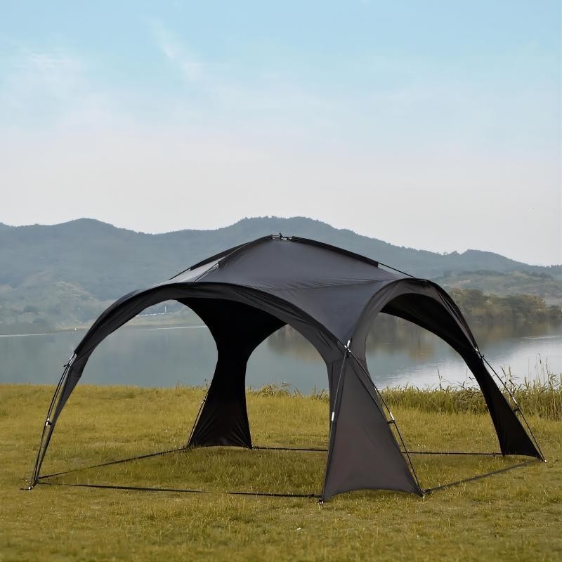 Large Outdoor Tent Steel Frame Oxford Fabric 5-Person Capacity Dome Canopy Shelter Gazebo for Family Camping